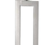 Riley 1-Light Brushed Nickel Table Lamp With Off White Shantung Shade