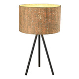 Matte Black and Beige Table Lamp