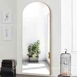 Gold Arched Mirror with Stand