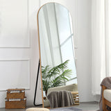 Gold Arched Mirror with Stand