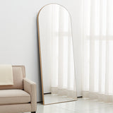 Gold Arched Mirror with Stand