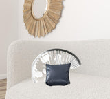 Set of 2 Navy Stripe and Solid Throw Pillow Covers