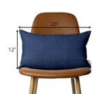 Set of 2 White and Navy Boho Throw Pillow Covers