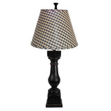 Rustic Black and Tan Checkered Table Lamp