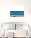 26" Energetic Dog at the Beach Wood Plank Wall Art