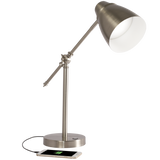 Brushed Silver LED Adjustable Desk Lamp
