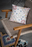 20" Gray Bird Zippered Indoor Outdoor Throw Pillow