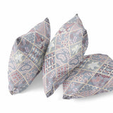 26? Gray Pink Patch Indoor Outdoor Throw Pillow