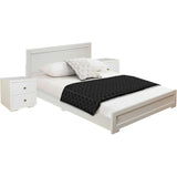 Moma Espresso Wood Platform Queen Bed With Two Nightstands