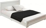 Moma Espresso Wood Platform Queen Bed With Two Nightstands
