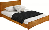 Moma Espresso Wood Platform Queen Bed With Two Nightstands