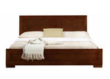 Moma Espresso Wood Platform Queen Bed With Two Nightstands