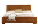 Moma Espresso Wood Platform Queen Bed With Two Nightstands