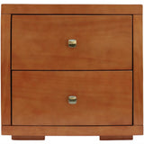 Moma Espresso Wood Platform Queen Bed With Two Nightstands