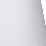 29" Silver Metal Table Lamp With White Classic Empire Shade