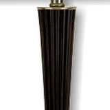 29" Brown Walnut Candlestick Table Lamp With White Classic Empire Shade