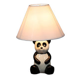 14? Panda Ceramic Table Lamp With White Shade