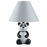14? Panda Ceramic Table Lamp With White Shade