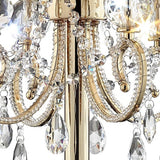 Stunning Brass Gold Finish Table Lamp with Crystal Accents