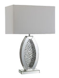 Contemporary Glass Table Lamp with Rectangular Shade