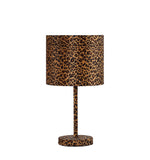19? Modern Faux Leopard Print Suede Table Lamp