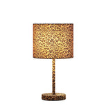 19? Modern Faux Leopard Print Suede Table Lamp