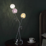 28? Modern Three Light Floral Metal Table Lamp