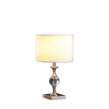 20? Compact Crystal And Satin Nickel Table Lamp
