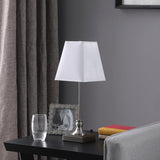 19? Classic Silver Table Lamp With Nickel Finish