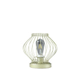 10? Industrial Gold Metal Open Cage Table Lamp
