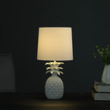 17? White Sculptural Pineapple Table Lamp
