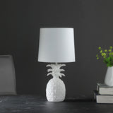 17? White Sculptural Pineapple Table Lamp