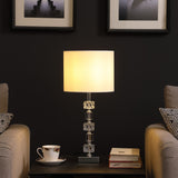 20? Luxurious Crystal And Steel Table Lamp