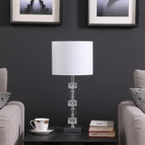 20? Luxurious Crystal And Steel Table Lamp