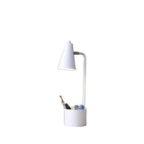 20" Compact White Student Metal Desk Lamp