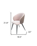 Gray Cream Contemporary Dining Chair