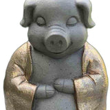 14" Golden Praying Pig Indoor Outdoor Statue
