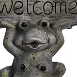 18" Gray Three Welcoming Frogs Indoor Outdoor Statue