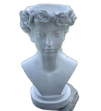 20" White Lady Head Planter Indoor Outdoor Statue