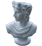 20" White Male Head Planter Indoor Outdoor Statue