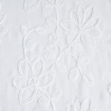 Set of Two 96"  White Floral Embroidered Window Panels
