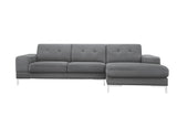 Mod Flare Dark Gray Fabric Right Facing Sectional Sofa
