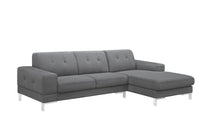Mod Flare Dark Gray Fabric Right Facing Sectional Sofa