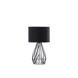 18? Asymmetric Black Cage Metal Table Lamp