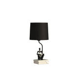 21? Modern Black Reader Sculpture Table Lamp