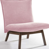 31" Plush Pink Low Profile Armless Accent Chair