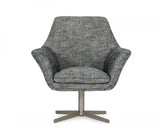 Industrial Dark Grey Chair With Metal Swivel