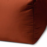 17  Cool Dark Amber Rust Solid Color Indoor Outdoor Pouf Ottoman