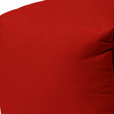 17  Cool Primary Red Solid Color Indoor Outdoor Pouf Ottoman