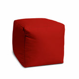 17  Cool Primary Red Solid Color Indoor Outdoor Pouf Ottoman